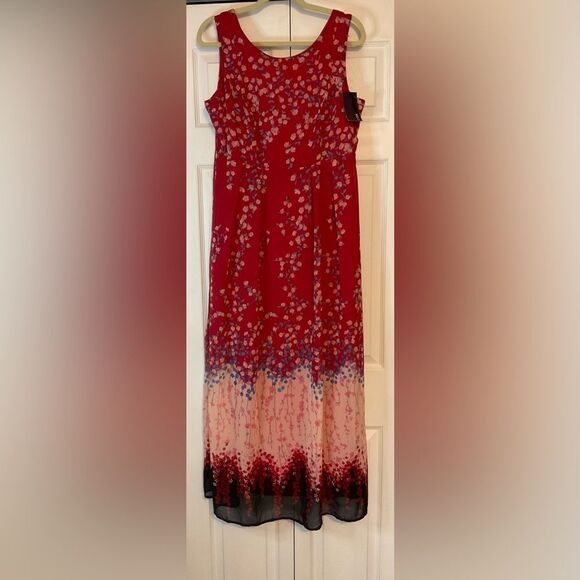 Code Red Floral Maxi Dress Size 14 New - Picture 1 of 5
